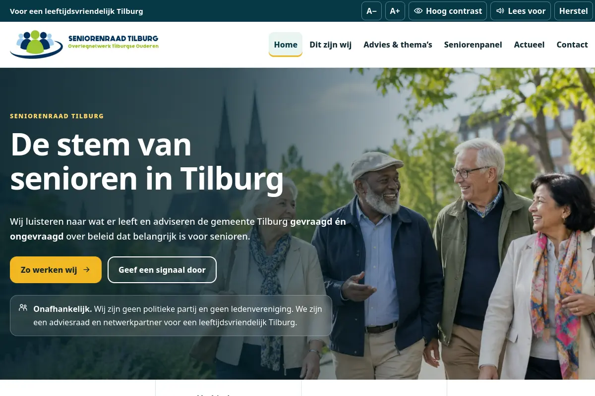 Voorbeeld van Seniorenraad Tilburg